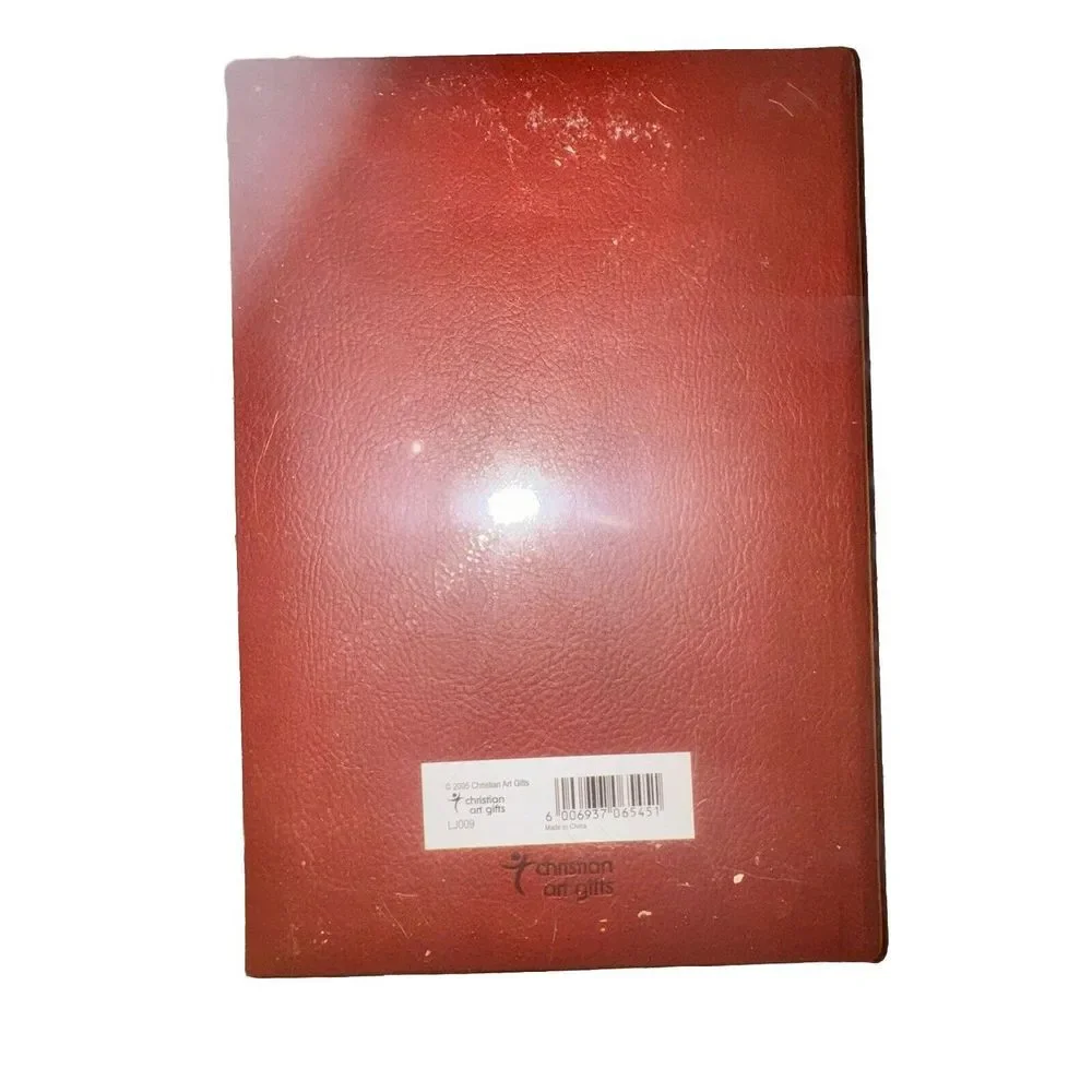 Christian Art Gifts Brown Faux Leather Journal, Footprints 2005 New Sealed